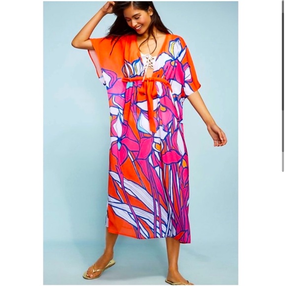NWT Anthropologie Allihop Floral Caftan - Picture 2 of 8